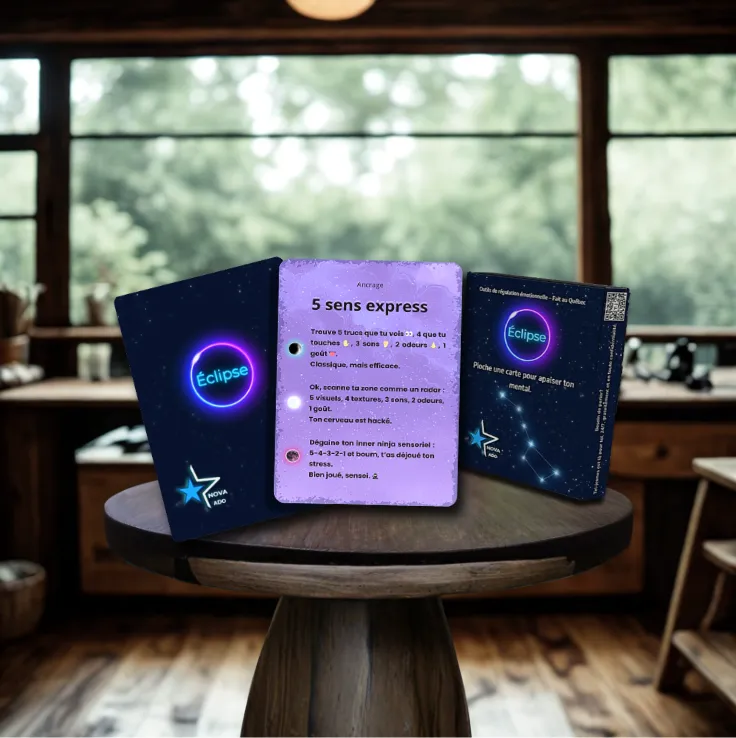 Jeu Éclipse - Boîte et cartes d'autorégulation pour ados